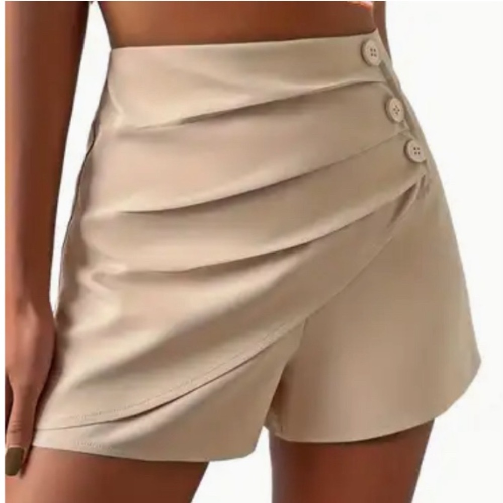 Temu tan high waisted skort short